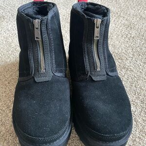 UGG Black Women Boots with Zipper